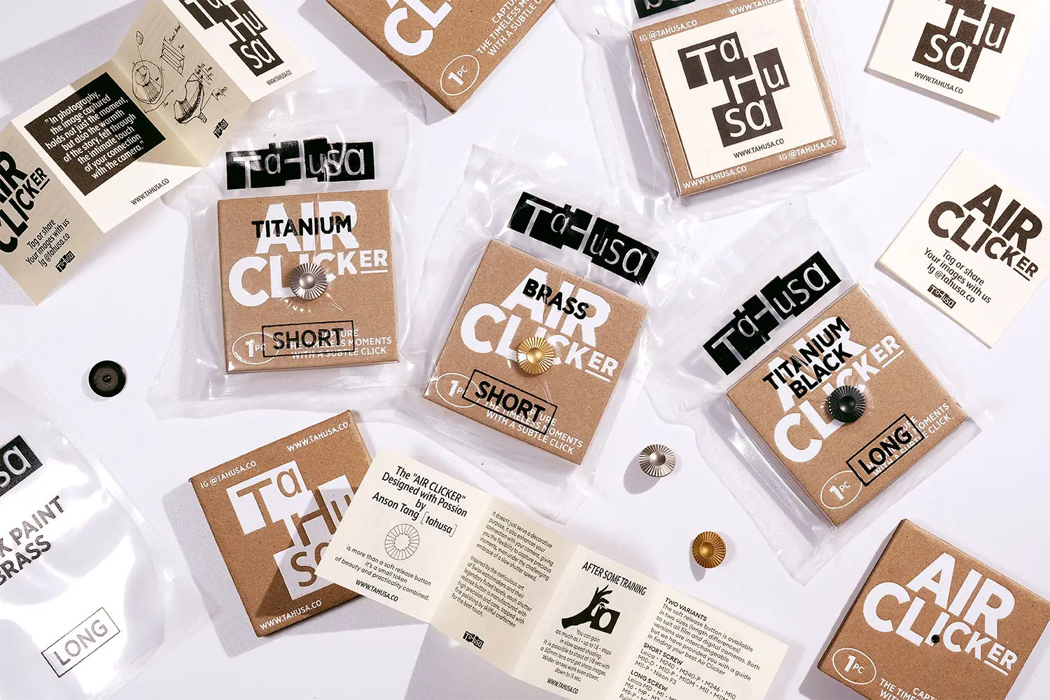 soft release collection from tahusa air clicker series materials metal