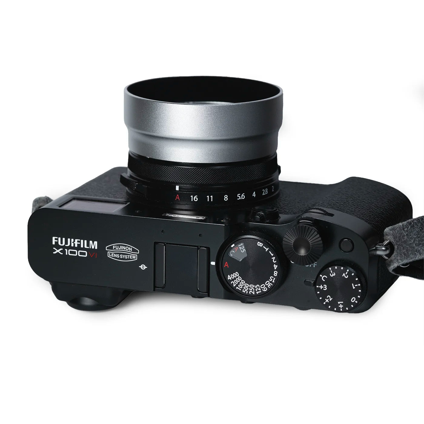 square-lens-hood-for-fujifilm-x100vi-x100-fuji-digital-camera-aluminum-style-accessories-shade-front-cap-silver-circular-sleek