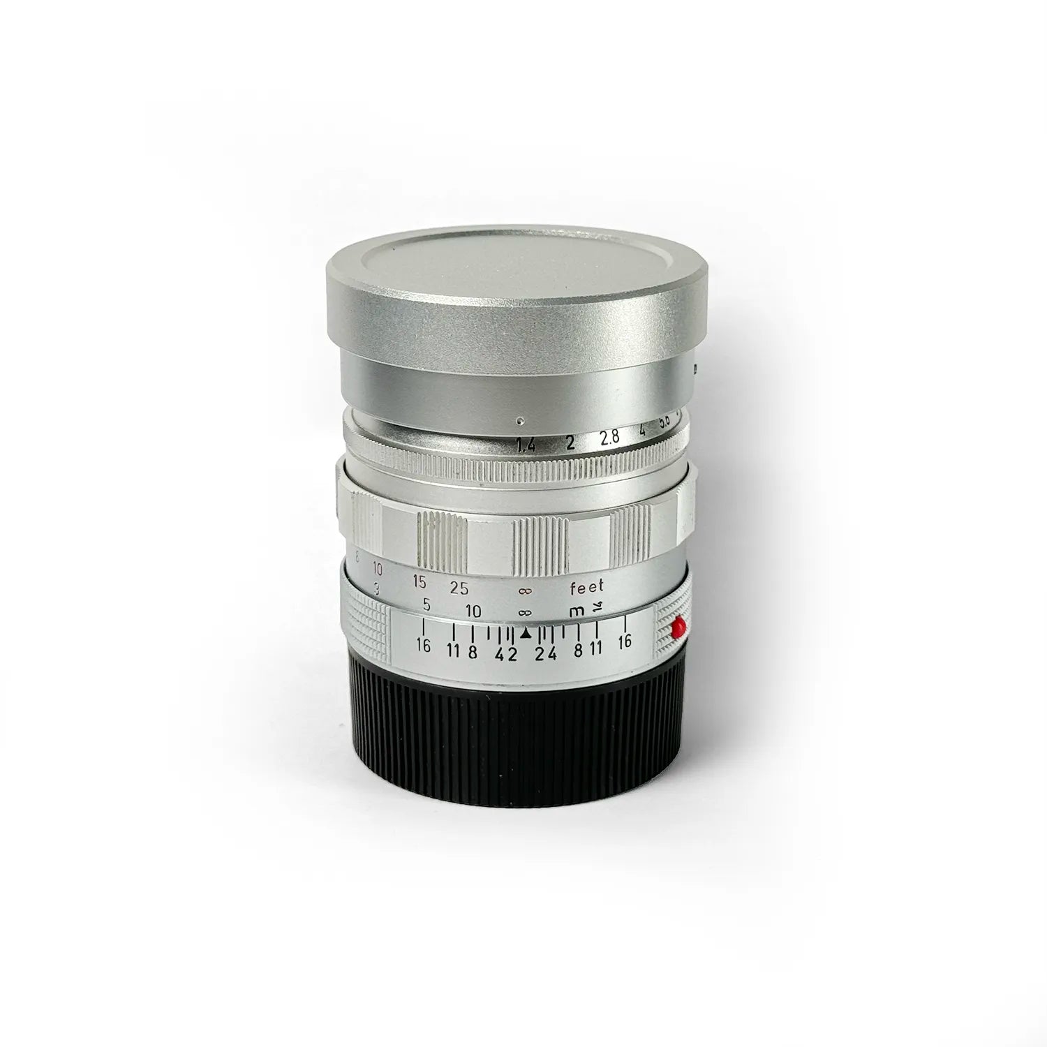 square-lens-hood-style-shade-leica-summilux-50mm-50-1.4-f1.4-v2-lux-lens-rangefinder-m-mount-option-alternative-silver-aluminum-with-front-cap