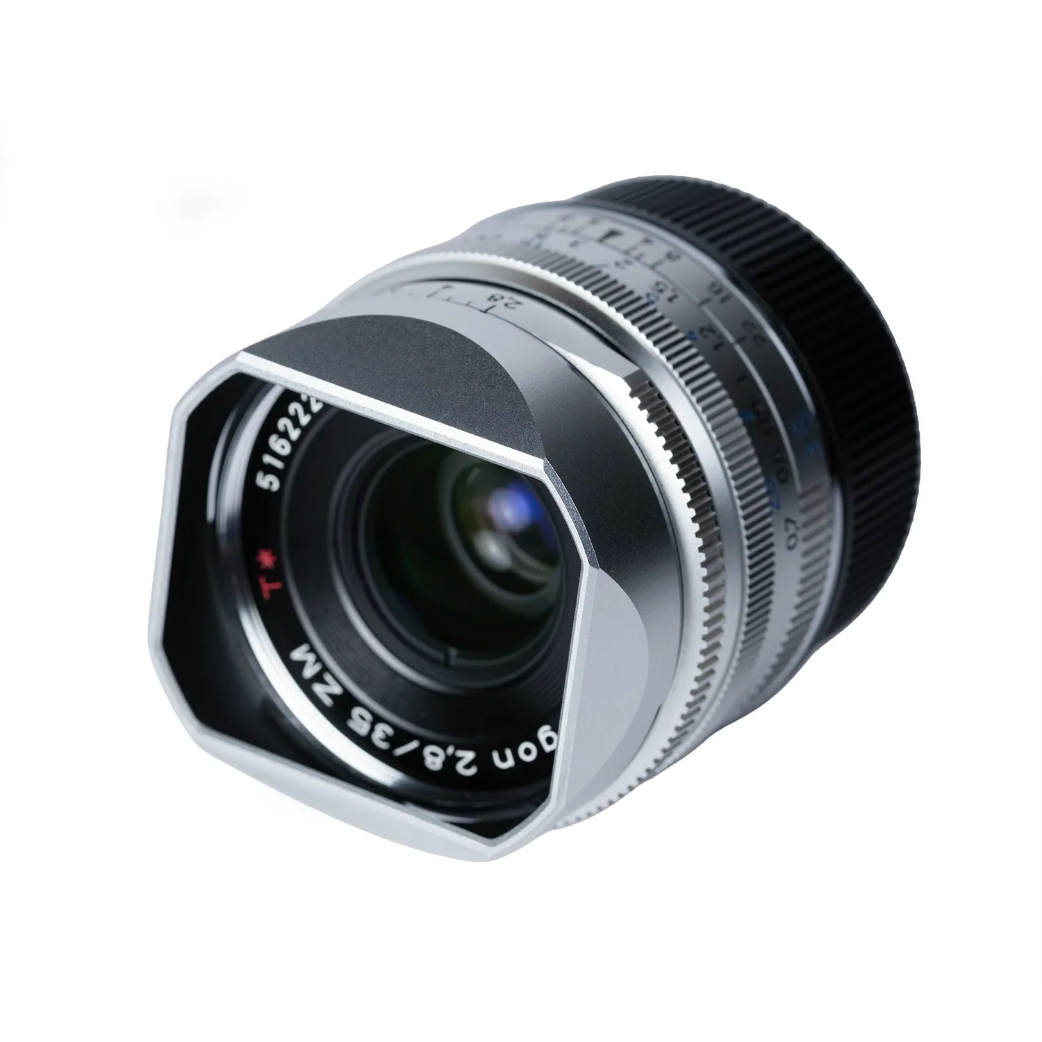 Square Lens Hood for Voigtlander 35/40/50mm (Silver Aluminum) v2