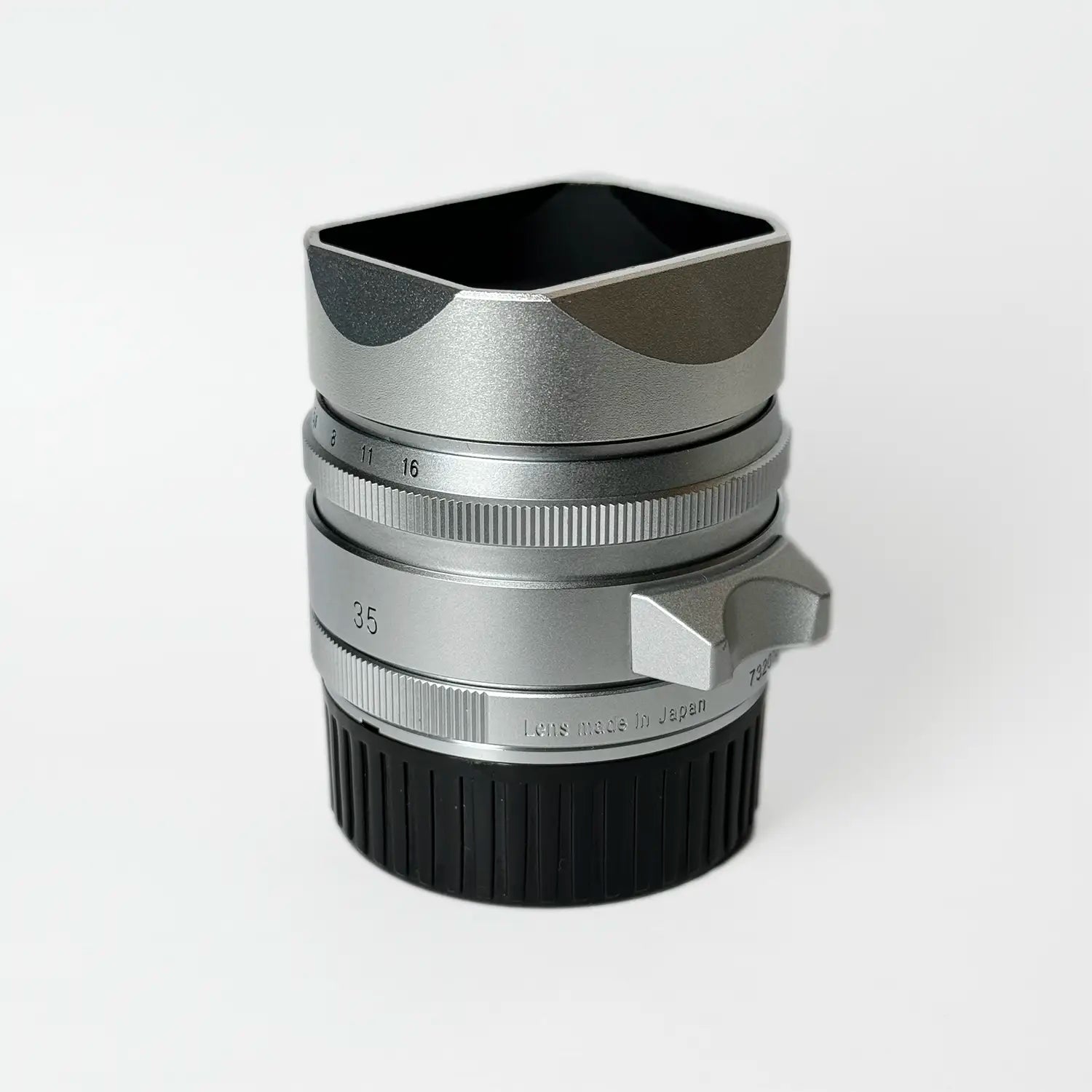 voigtlander-35mm-f1.5-1.5-35-nokton-asph-aspherical-AA-lens-hood-aluminium-made-square-style-fit-stylish-design-alternative-replacement-silver-front-leica-m-mount-new-3