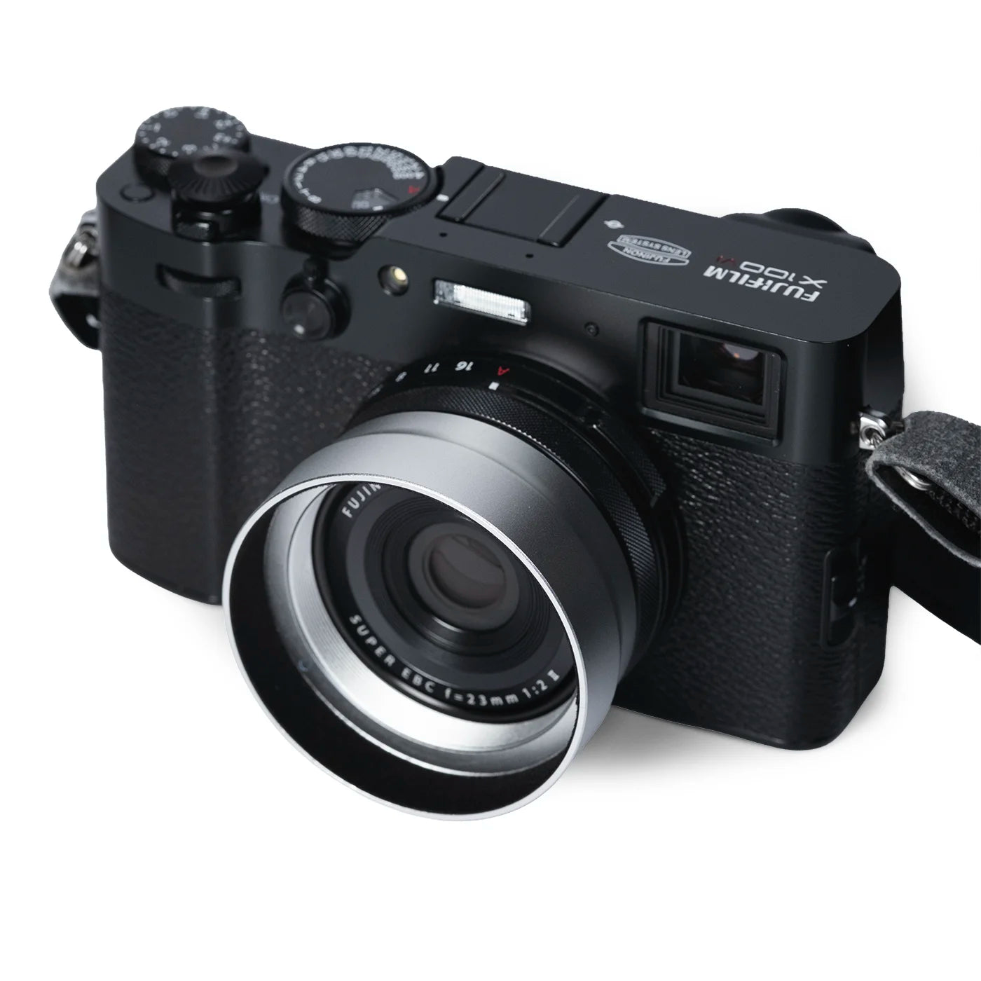 square-lens-hood-for-fujifilm-x100vi-x100-fuji-digital-camera-aluminum-style-accessories-shade-front-cap-silver-circular-sleek
